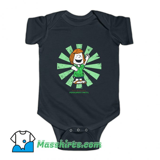 Peppermint Patty Retro Japanese Peanuts Baby Onesie