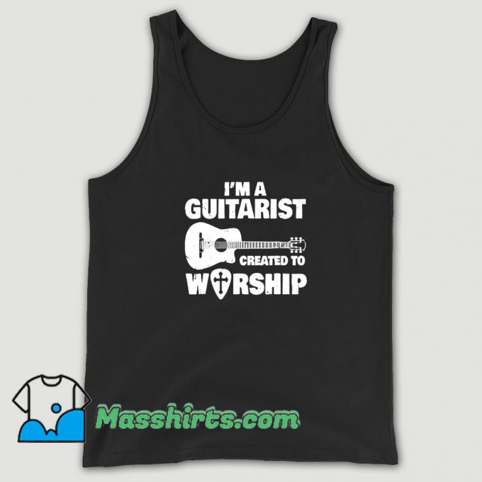 Vintage Christian Music Church Guitar Jesus Tank Top