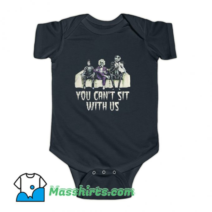 You Cant Sit With Us Crown Jack Skellington Baby Onesie