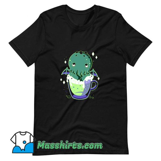 Awesome Cthulhu Sea Monster Drink T Shirt Design