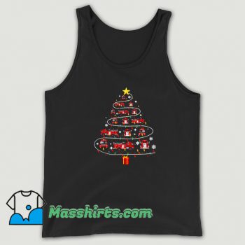 Awesome Firefighter Truck Christmas Tree Tank Top