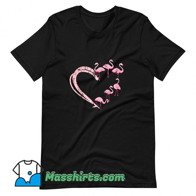 Best I Love Flamingo Heart T Shirt Design
