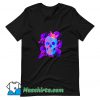 Best Skull Purple Flower T Shirt Design