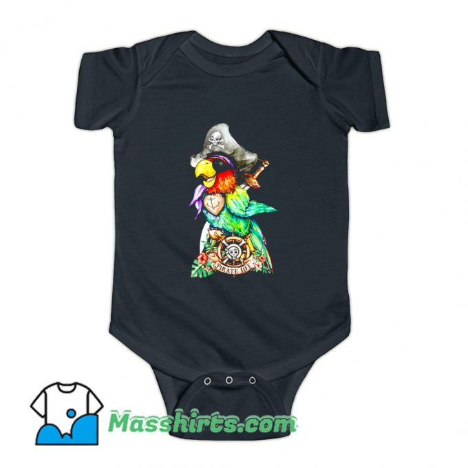 Bird Parrot Pirate Life Baby Onesie