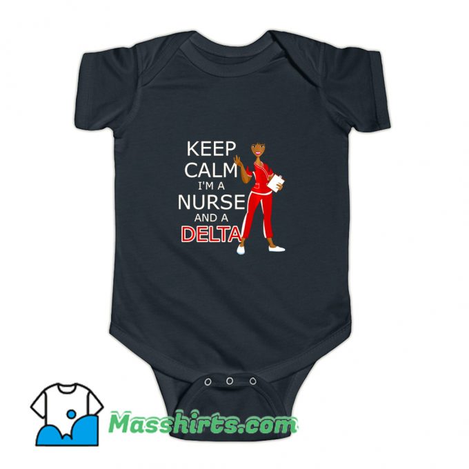 Delta Nurse In Crimson And Cream Baby Onesie