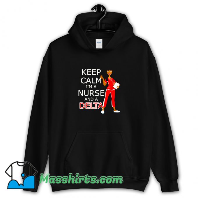 Funny Delta Nurse In Crimson And Cream Hoodie Streetwear