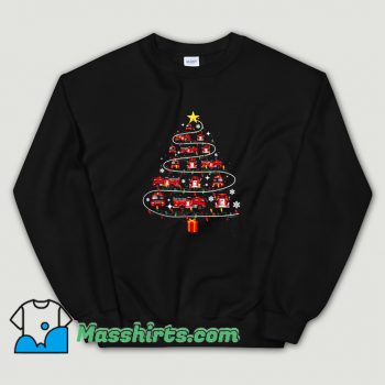 Funny Firefighter Truck Christmas Tree Sweatshirt