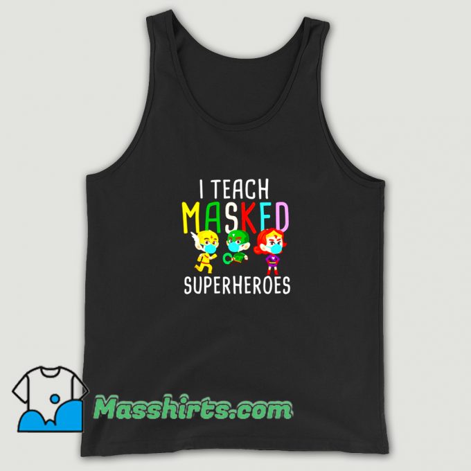 Masked Superheroes Teacher Tank Top On Sale