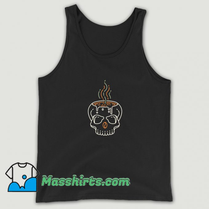 New Skeleton Coffee Till Death 3 Tank Top