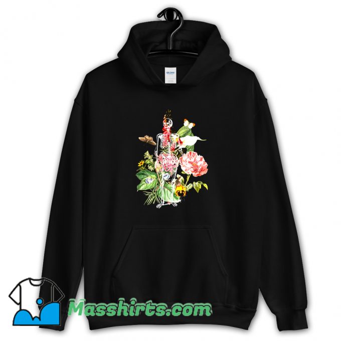 New Skull Skeleton Floral Flowers Hoodie Streetwear