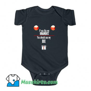 Ornaments And Boxes Humor Christmas Baby Onesie