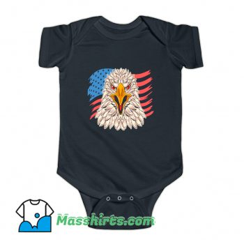 Patriotic Eagle 4Th July American Flag Baby Onesie