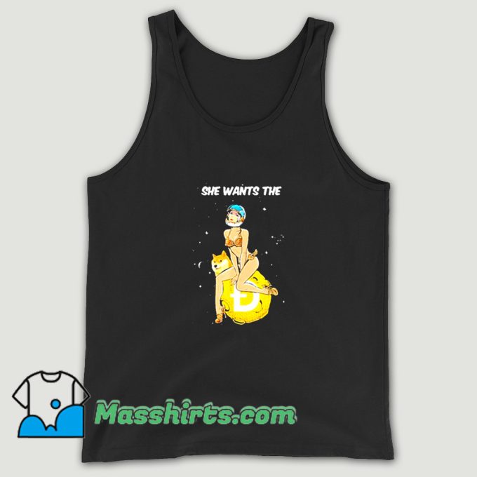 Awesome She Wants The Dogecoin Moon Tank Top