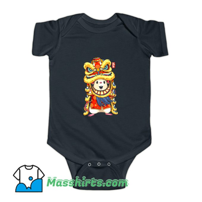 Chinese New Years Dancing Rat Dragon Baby Onesie