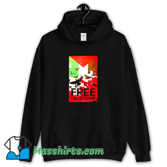 Cool Free Gaza Palestine Flag Arabic Hoodie Streetwear