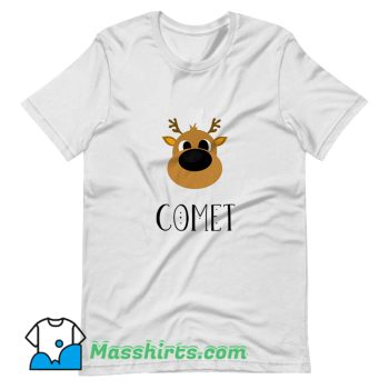 Cool Santa Reindeer Comet T Shirt Design