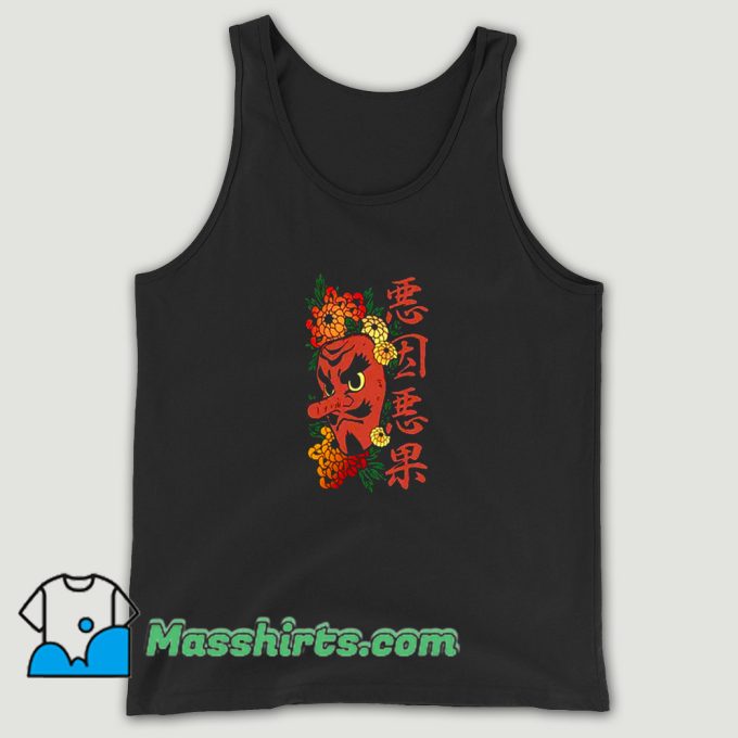 Funny Tengu Mask Japanese Style Tank Top