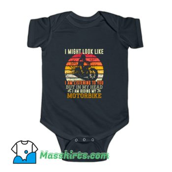 I Might Look Like A Am Listening Baby Onesie On Sale