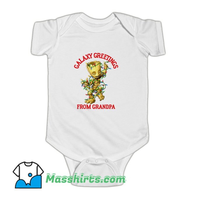 Marvel Groot Galaxy Greetings From Grandpa Baby Onesie