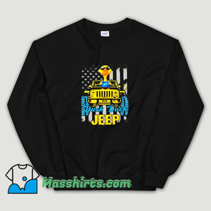 Vintage Duck Duck Jeep American Flag Sweatshirt