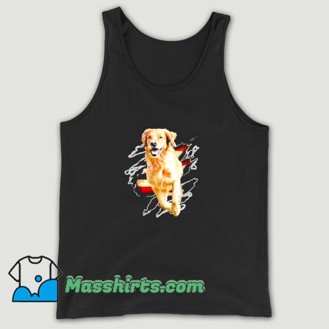 Vintage Golden Retriever America Breaks Tank Top