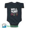 Well Hung Christmas Socks Decorations Baby Onesie