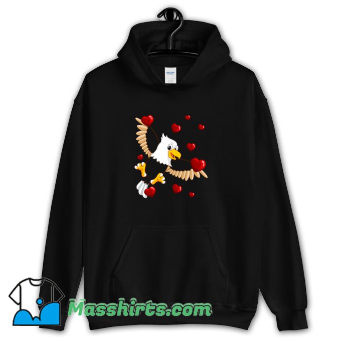 American Bald Eagle Valentine Day Hoodie Streetwear