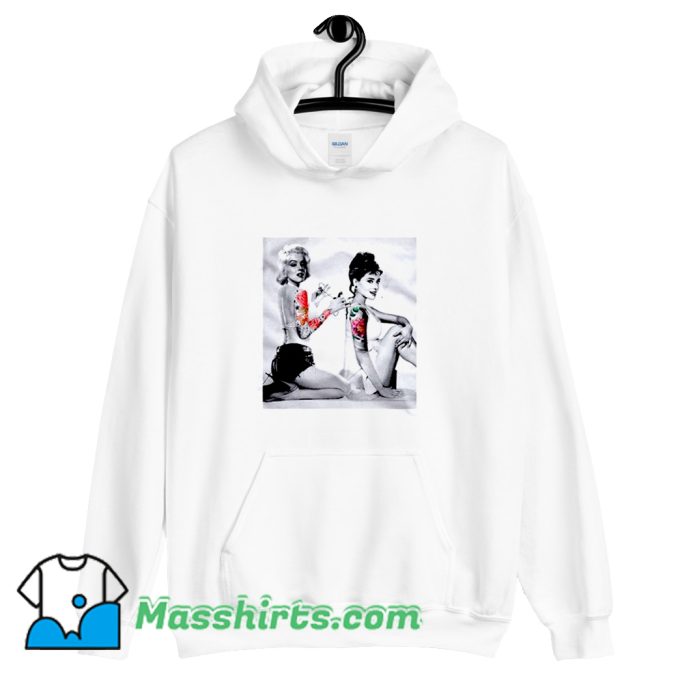 Audrey Hepburn Marilyn Monroe Tattoo Hoodie Streetwear