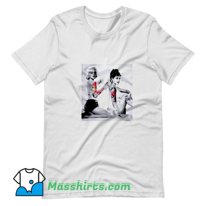 Audrey Hepburn Marilyn Monroe Tattoo T Shirt Design