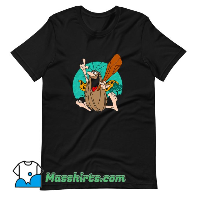 Awesome Captain Caveman Cartoon T Shirt Design