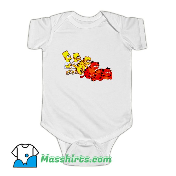 Bart Simpson And Garfield Baby Onesie