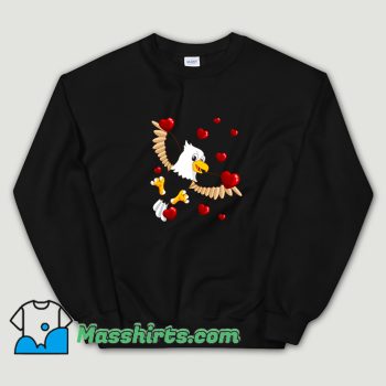 Classic American Bald Eagle Valentine Day Sweatshirt