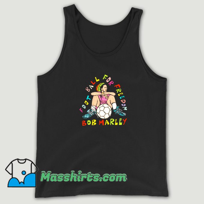 Classic Bob Marley Football For Freedom Tank Top