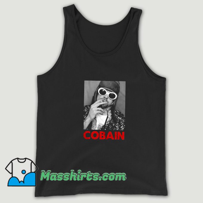 Cobain Smoking Nirvana Rock Band Tank Top