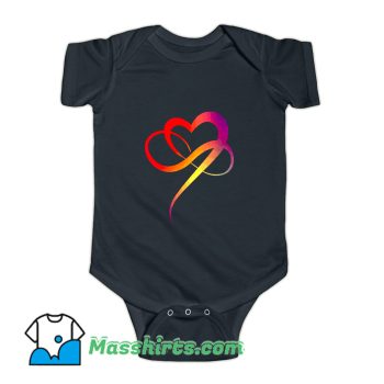 Colorful Heart Symbol Love Infinity Baby Onesie