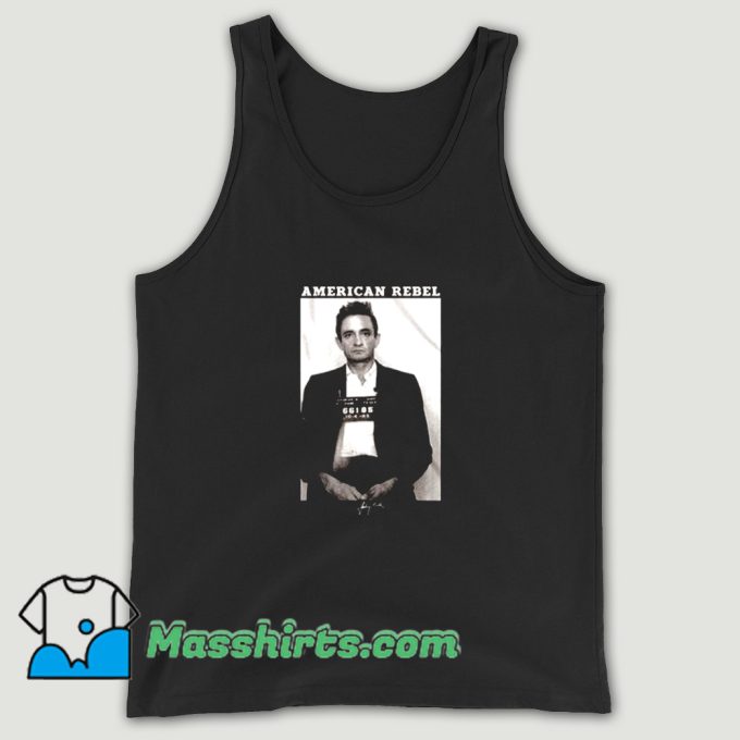 Cool Johnny Cash Mug Shot Ugly Poster Tank Top