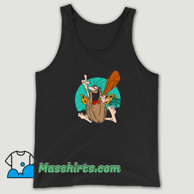 Cute Captain Caveman Cartoon Tank Top