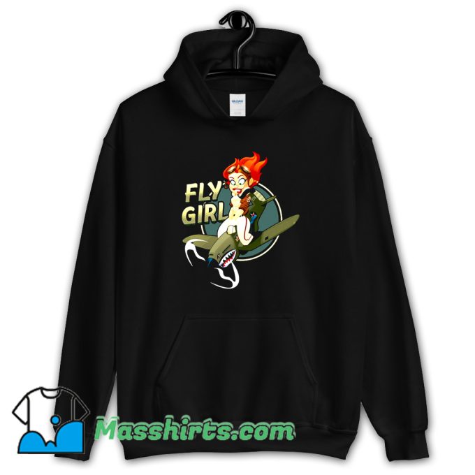 Cute Fly Girl Plane Hoodie Streetwear