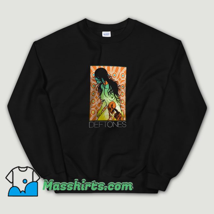 Deftones Band Skull And Girl Sweatshirt On Sale