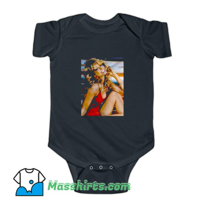 Farrah Fawcett Photoshoot 90s Baby Onesie