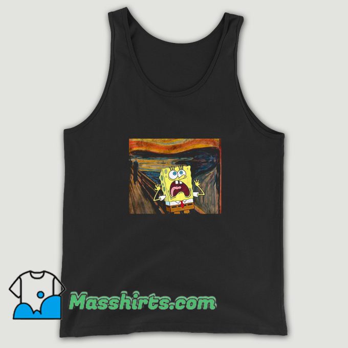 Funny Spongebob Scream Cartoon Tank Top