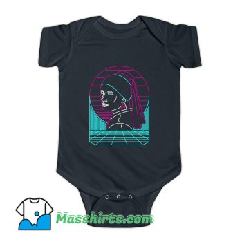 Girl With A Neon Earring Baby Onesie
