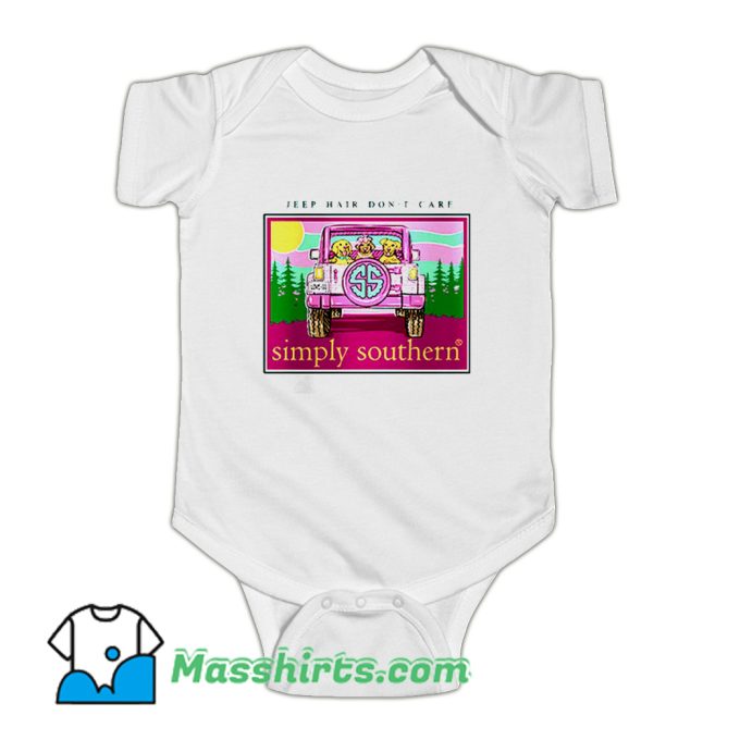 Jeep Hair Dont Care Simply Southern Baby Onesie On Sale