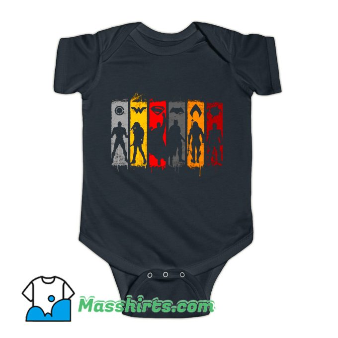 Justice Shadows Superhero Baby Onesie