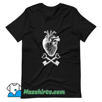 Keyhole Pirate Heart Funny T Shirt Design