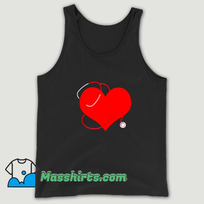 Love Heart Doctor Jobs Valentine Tank Top