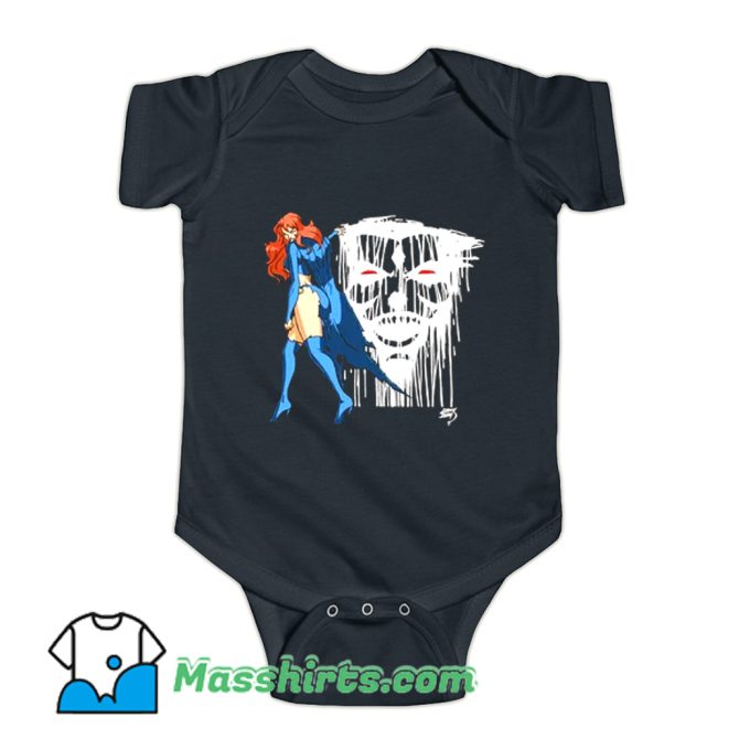 Maddie and Sinister Drip White Baby Onesie