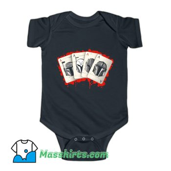Mandalorian Poker Funny Baby Onesie