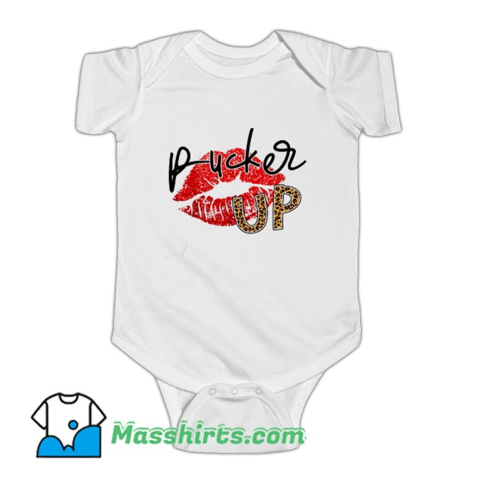 Pucker Up Valentine Lips Sweet Baby Onesie