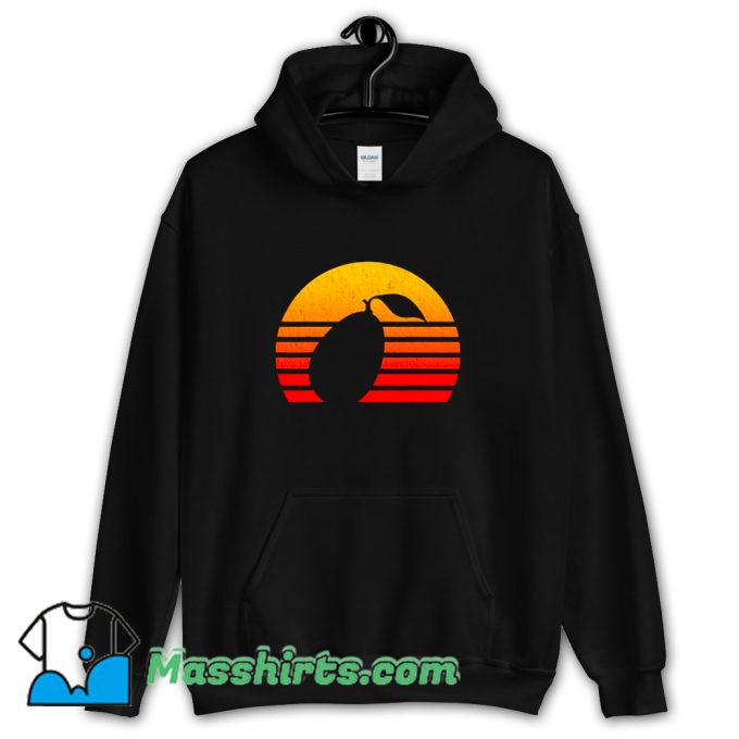 Retro Sunset Kumquat Hoodie Streetwear On Sale